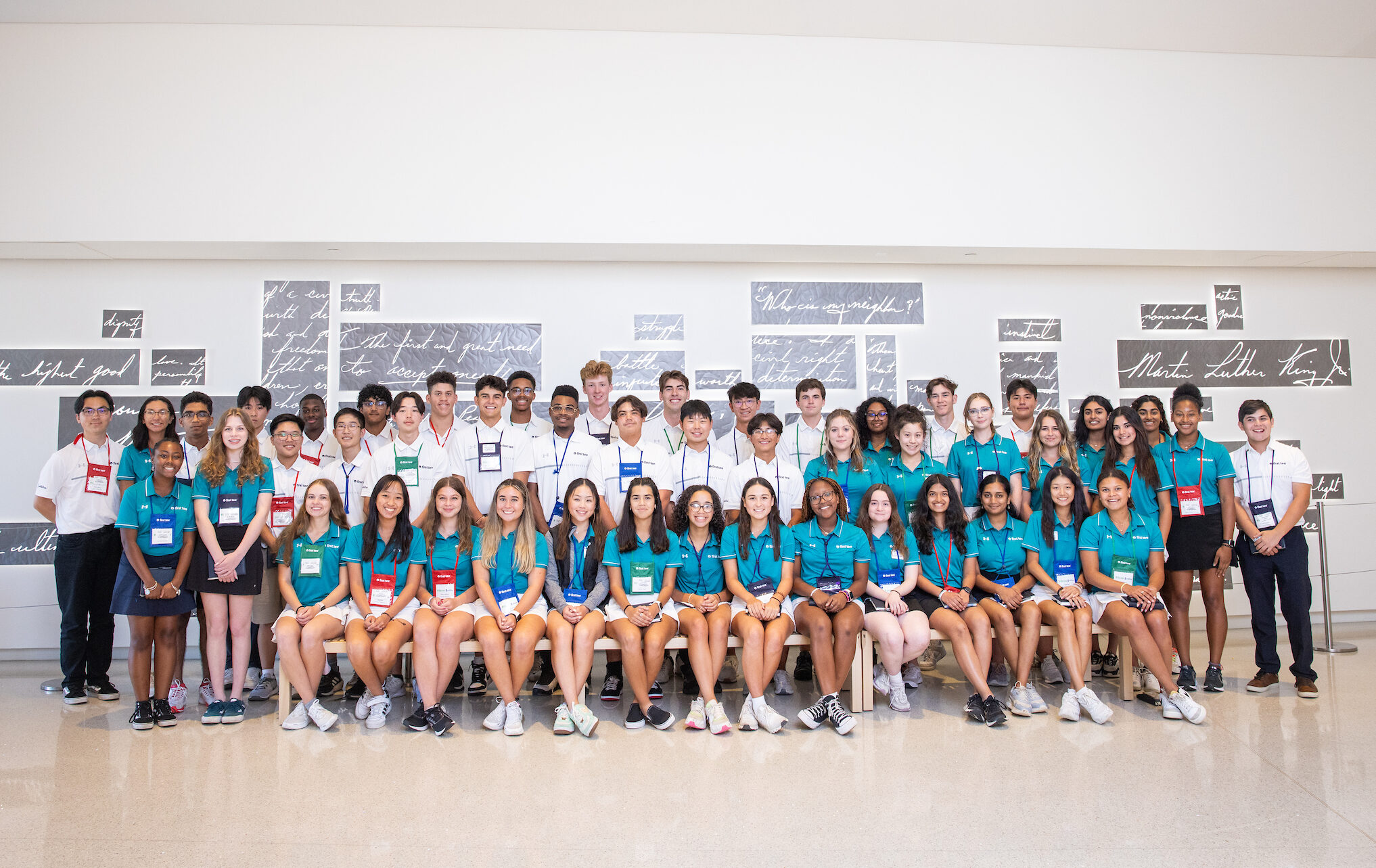 Group photo of First Tee participants that attended the 2023 First Tee Leadership Academy in partnership with PGA TOUR Superstore